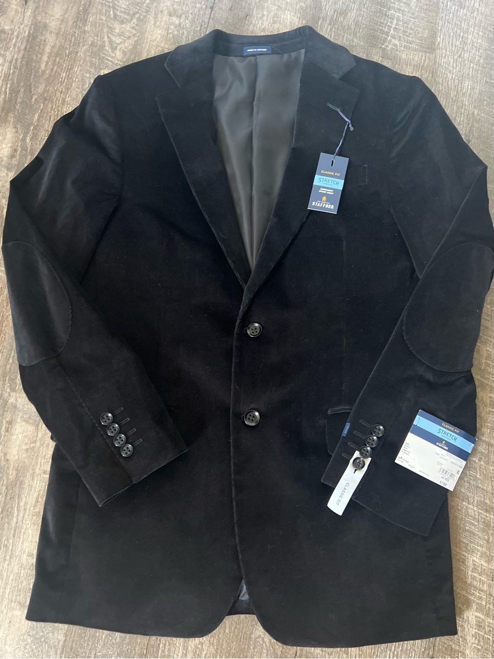 Stafford Big & Tall Corduroy Stretch Fabric Sport Coat- Size 40R